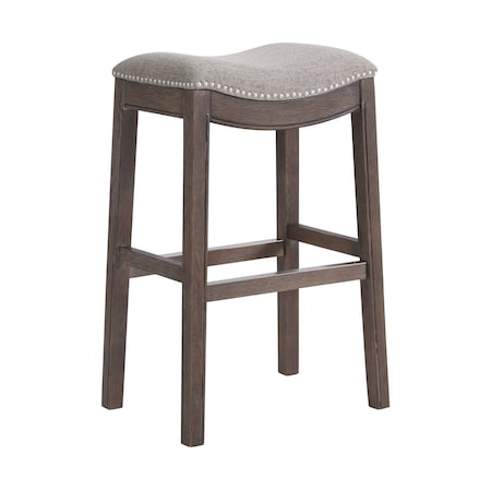 Alaterre Furniture Williston Bar Height Stool, Dark Brown, 2PK ANWL06FDCR2